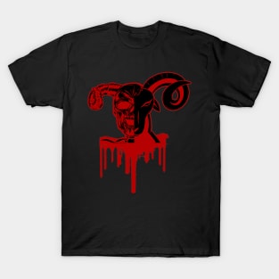 Aries zodiac sign horror creepy blood red buck T-Shirt